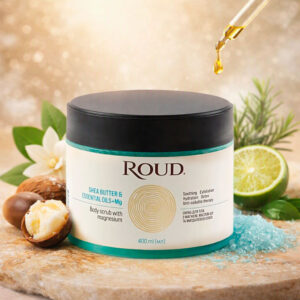 Скраб для тіла ROUD з магнієм, маслом ши та мигдалевою олією (Body Scrub with Magnesium), 400 мл